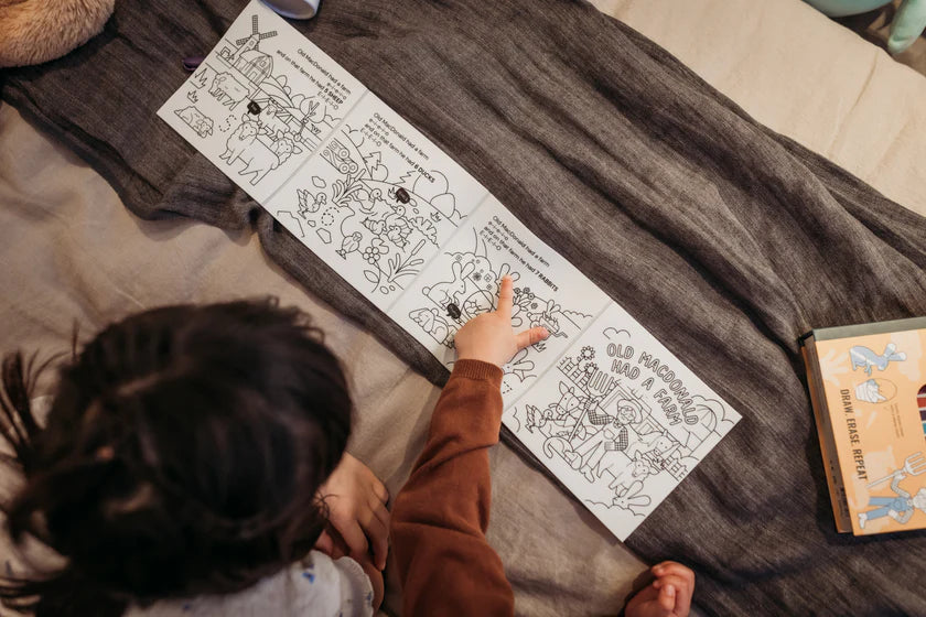Old MacDonald - Reusable Coloring Book