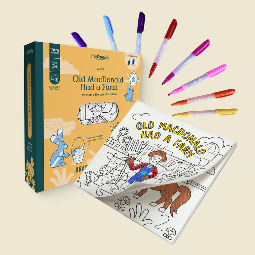Old MacDonald - Reusable Coloring Book