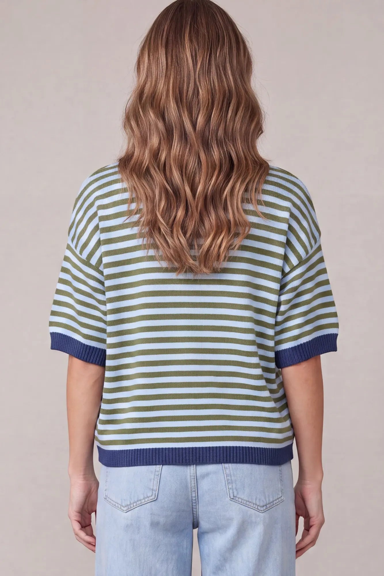 Olive Striped Sweater