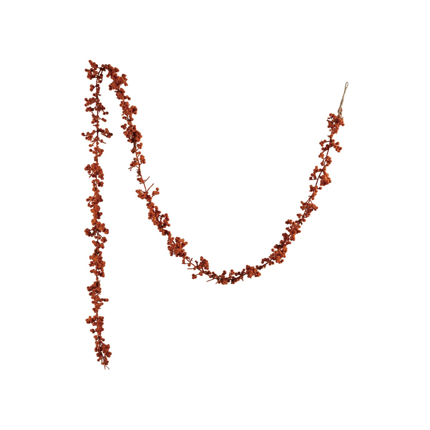 Orange Flocked Ball Garland
