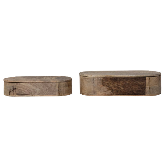 Oval Wooden Box