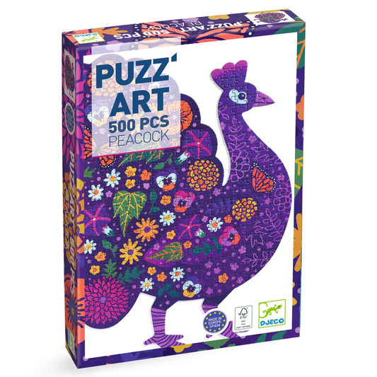 Peacock Shaped Jigsaw Puzzle