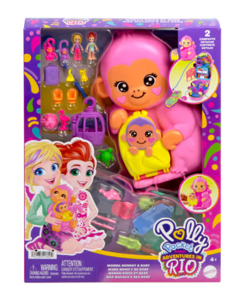 Polly Pocket Momma Monkey & Baby