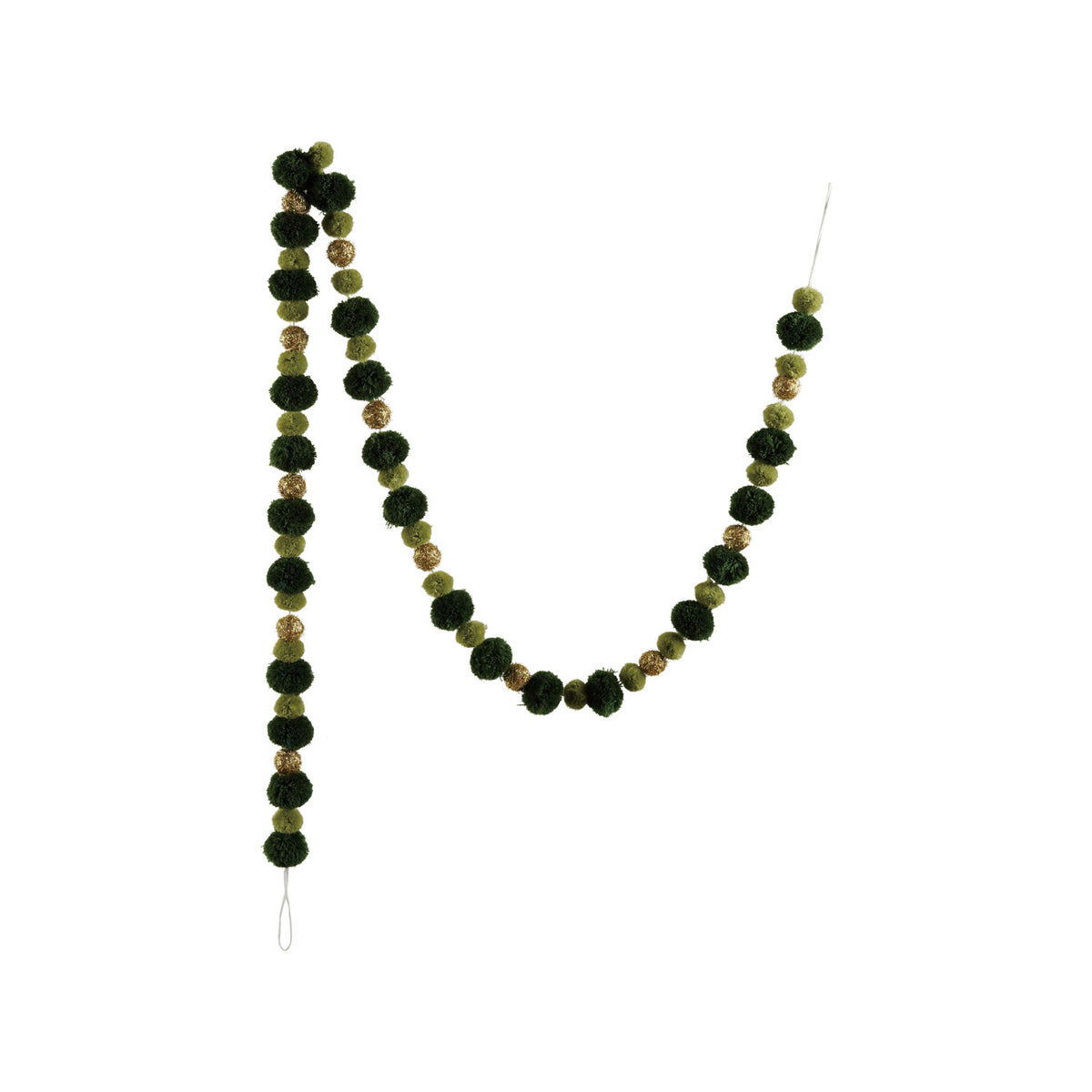 Green Pom Pom Garland