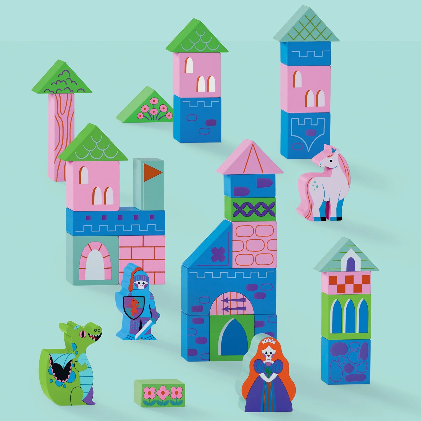 Build & Play Wood Blocks - Princess Palace
