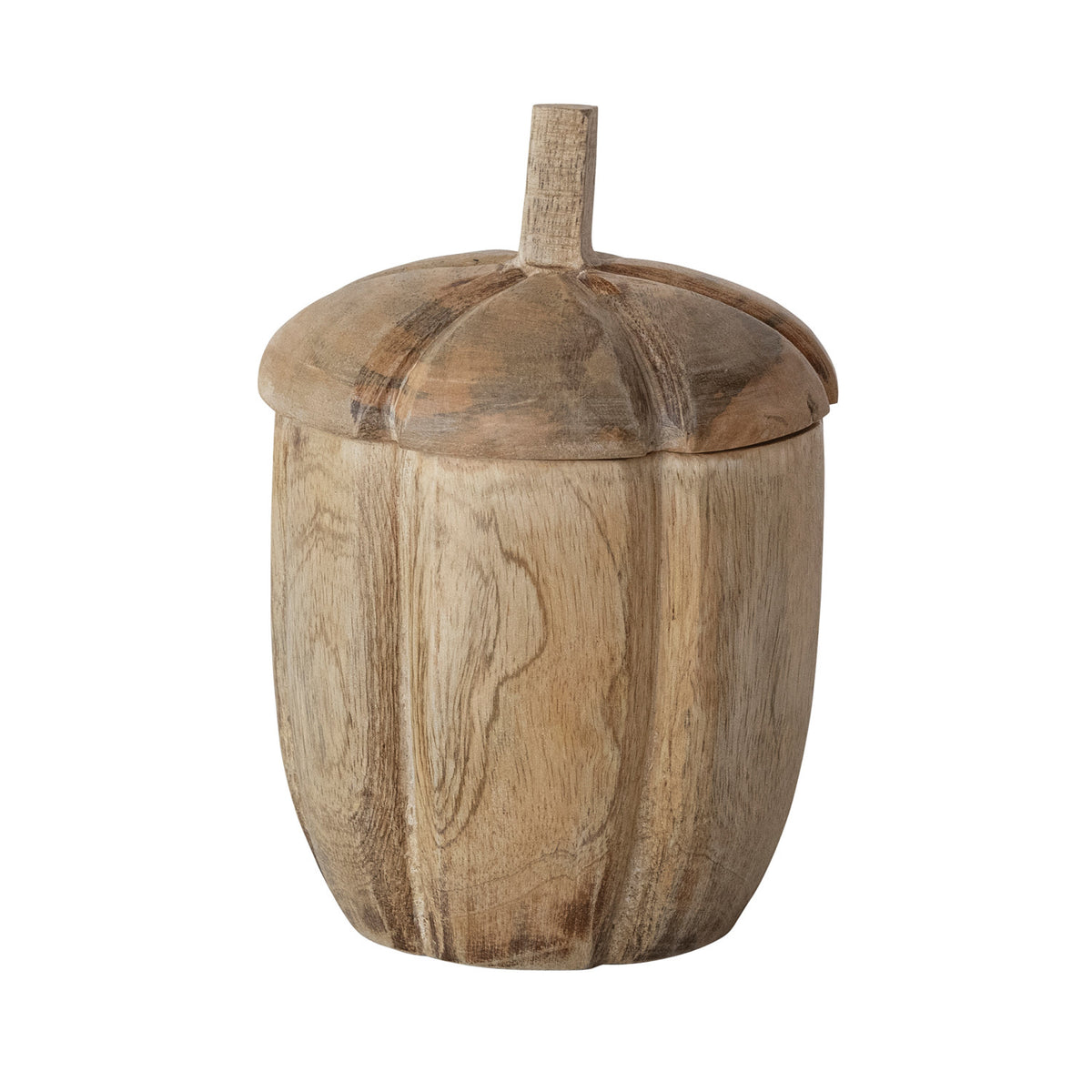 Wood Pumpkin Container
