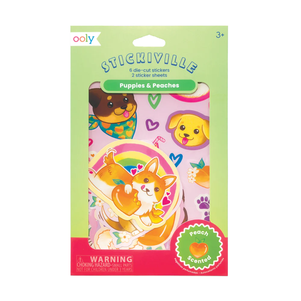 Puppies and Peaches Scented Stickers