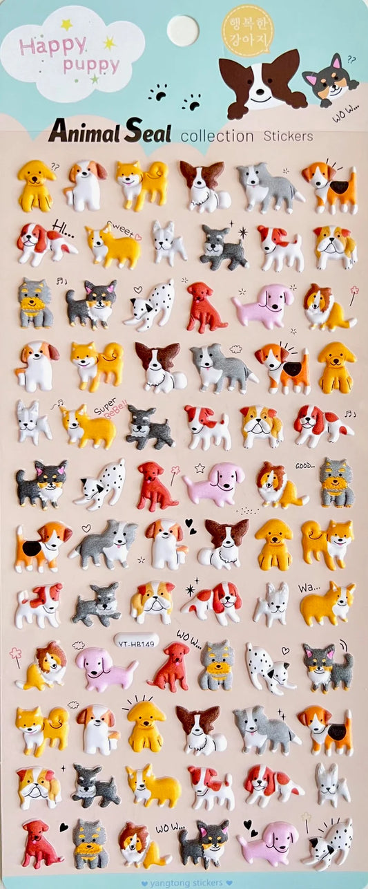 Puppy Puffy Stickers