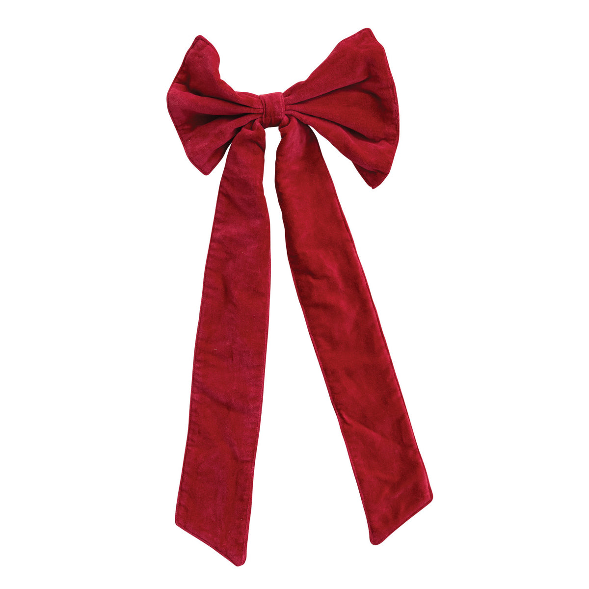 Red Velvet Clip-on Bow - Medium