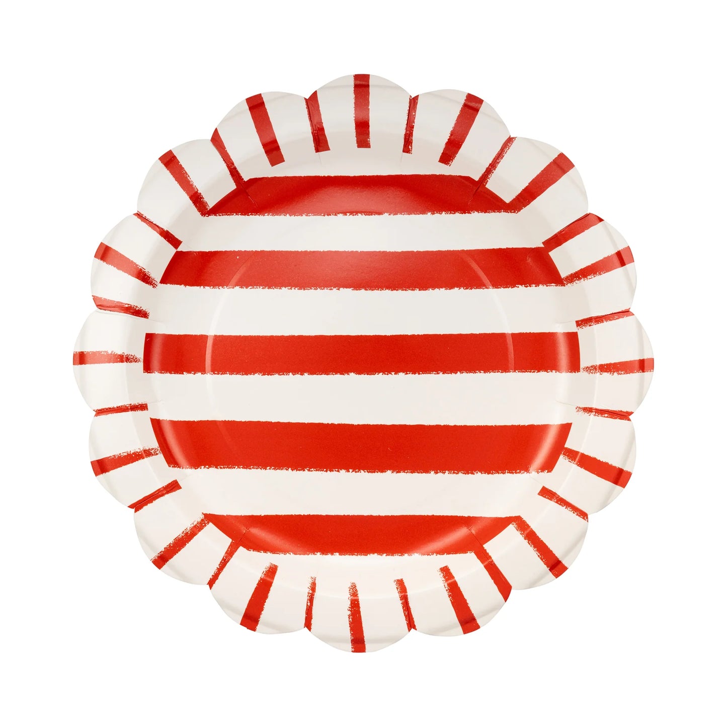 Red Stripe Paper Plates