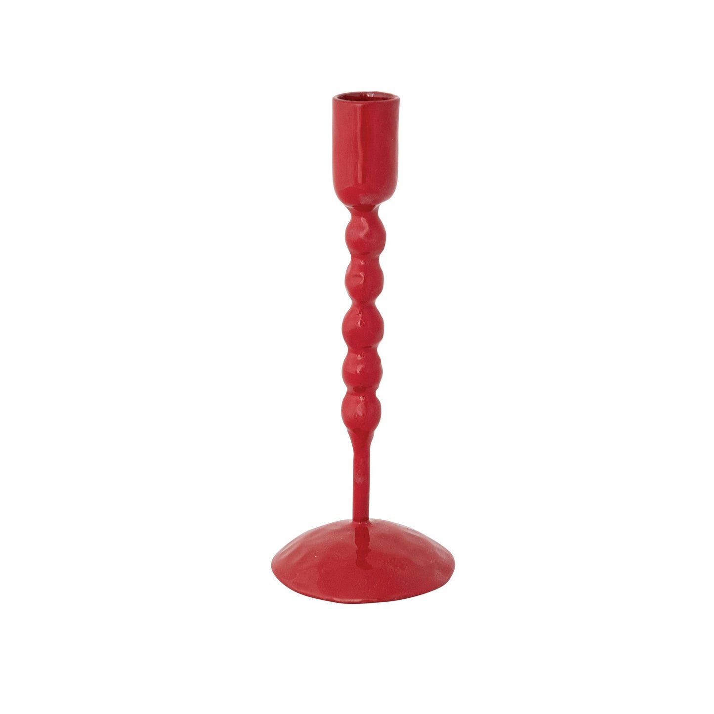 Large Red Iron Taper Holder