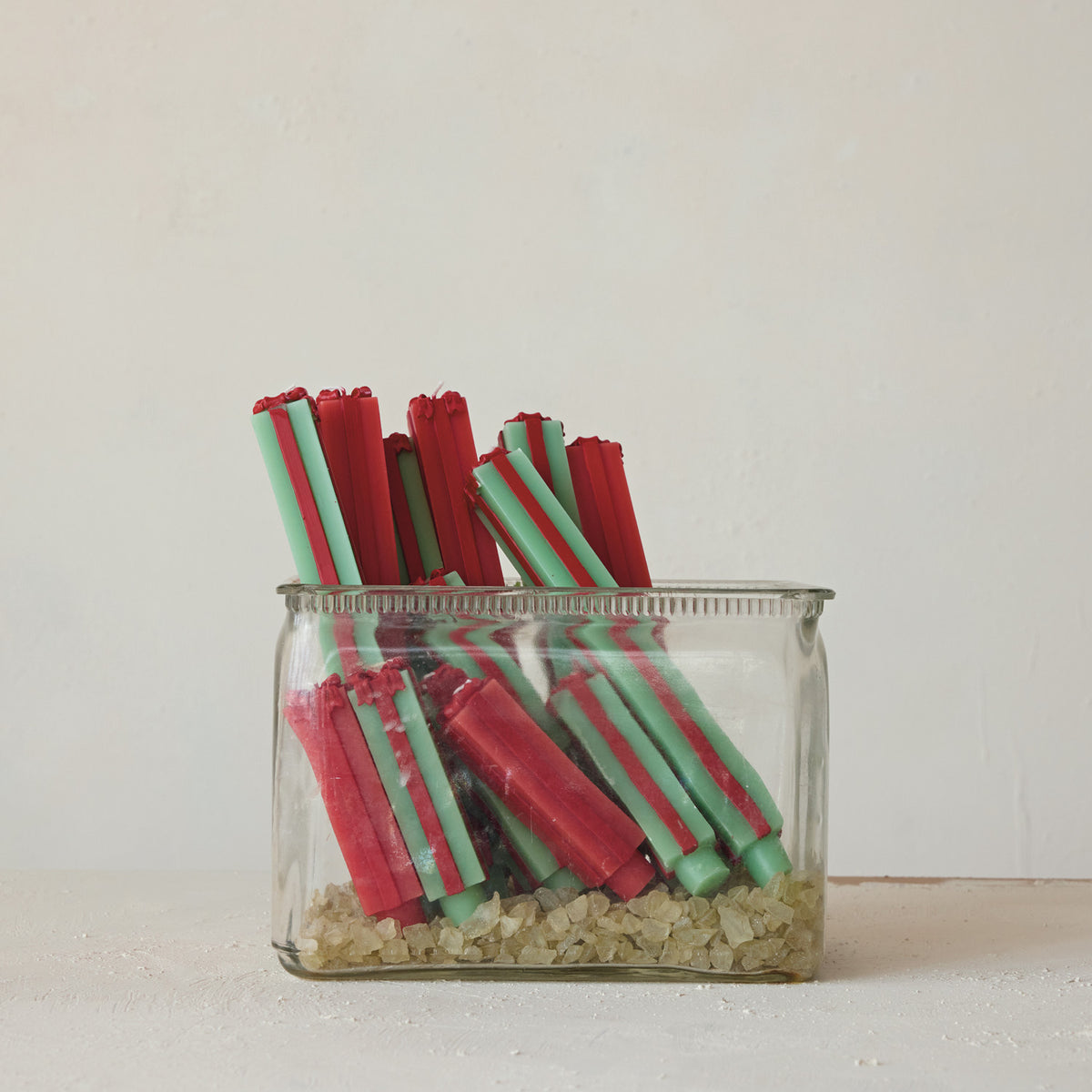 Red Present Taper Candles