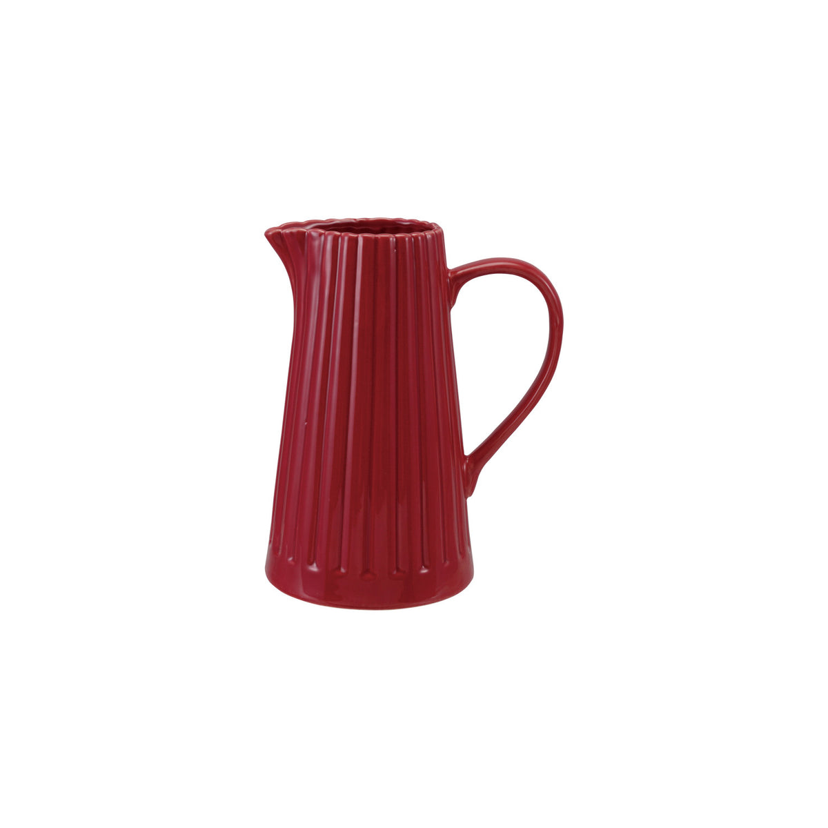 Red Ribbed Pitcher