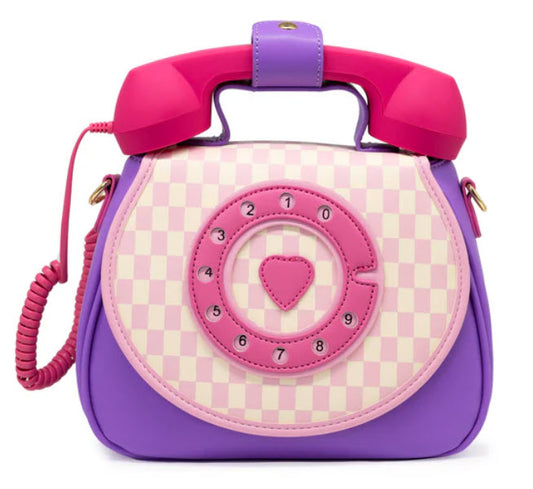 Ring Ring Phone Convertible Handbag - Pastel Check