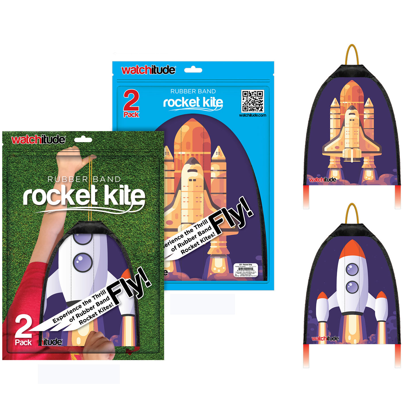 Rubberband Rocket Kite