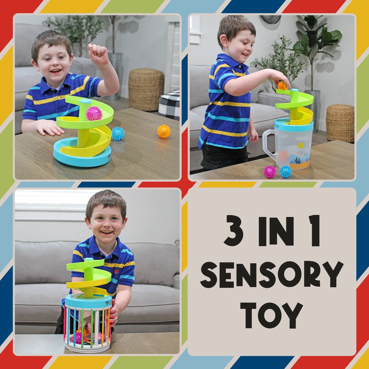 Roll & Drop 3-in-1 Sensory Toy