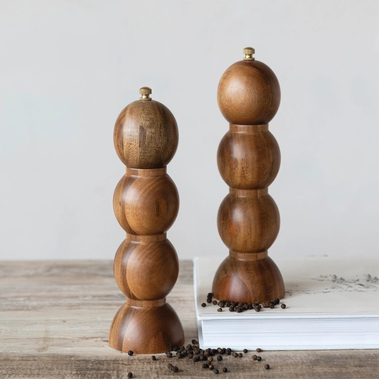 Acacia Wood Salt & Pepper Mills