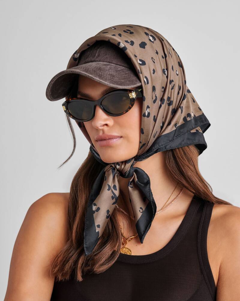 Satin Scarf - Leopard