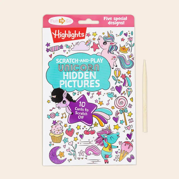 Scratch-and-Play Unicorn Pictures