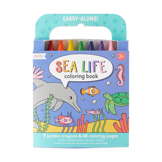 Carry Along Crayon & Coloring Book Kit-Sea Life