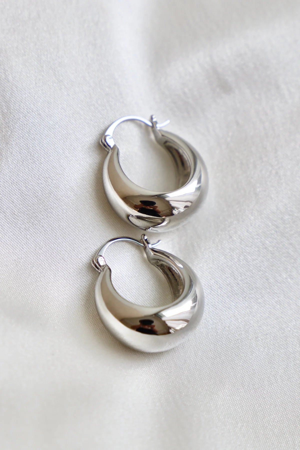 Coco Silver Chunky Hoop Earrings