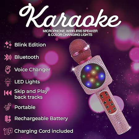 Sing A Long Pro 3 Bling Karaoke Mic - Pink