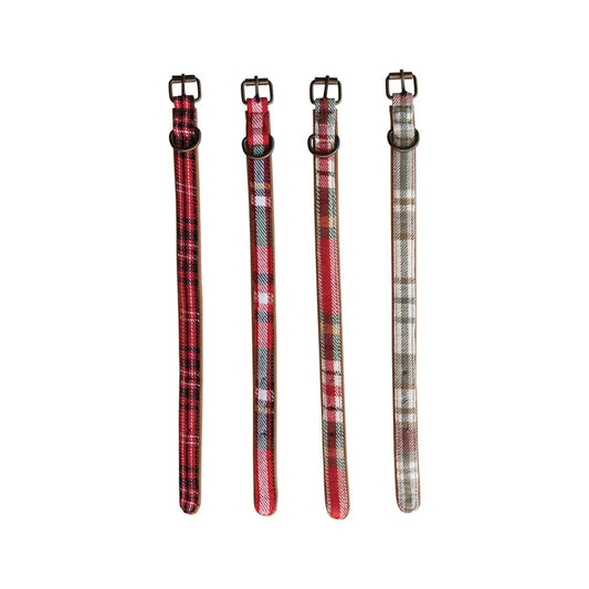 Small Plaid Dog Collar
