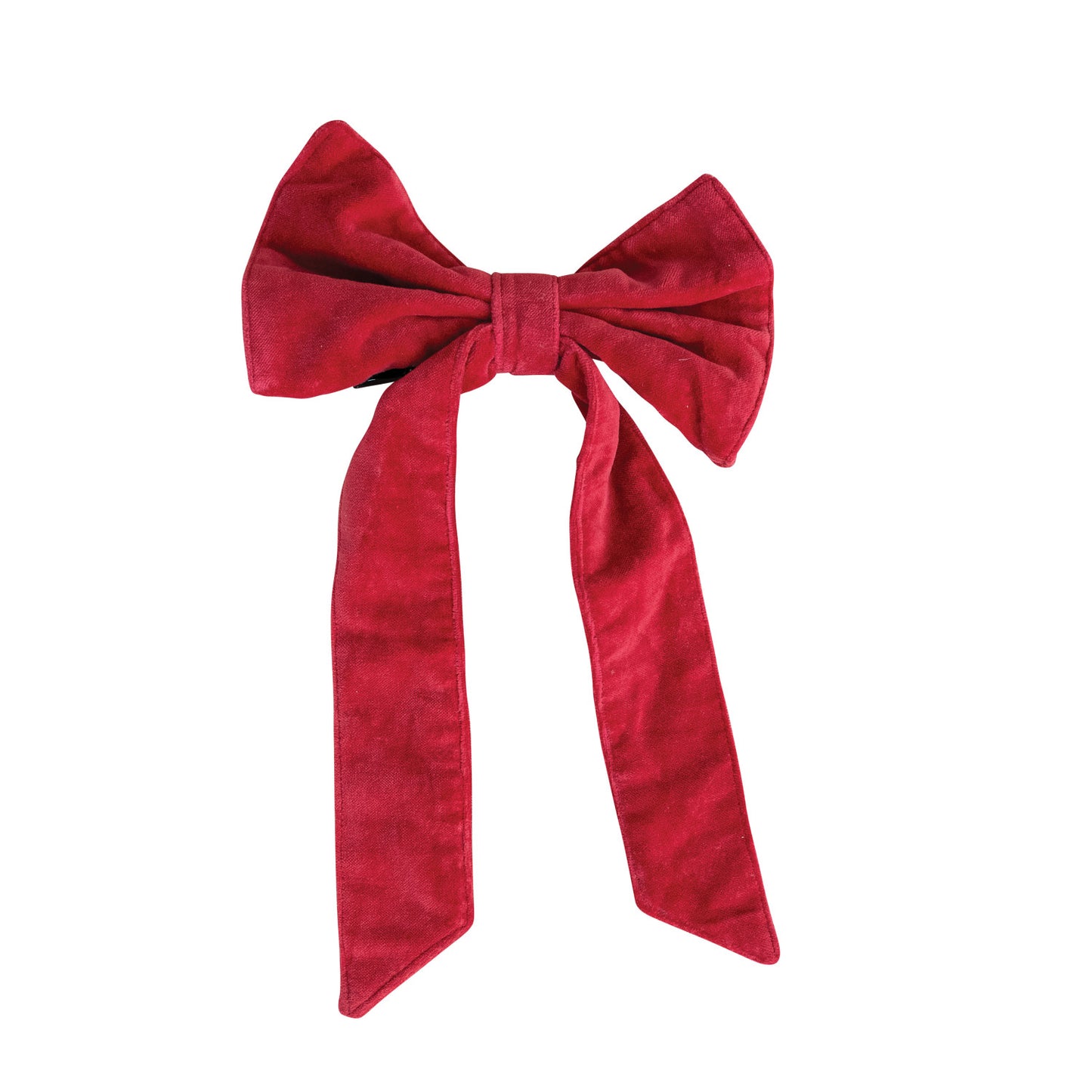 Red Velvet Clip-on Bow - Small