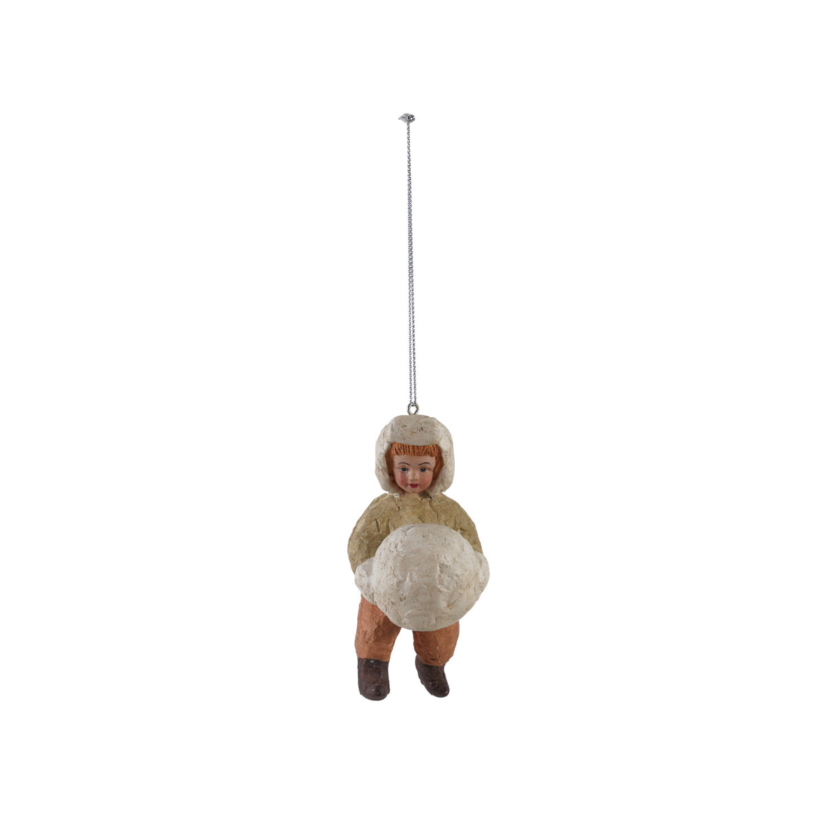 Vintage Paper Mache Boy Ornament