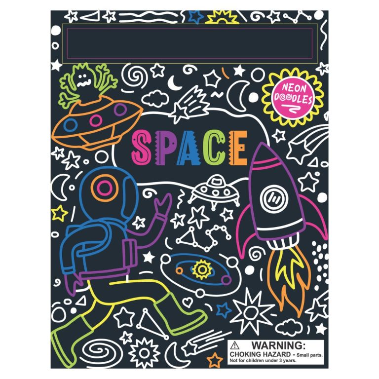 Neon Doodles Book: Space