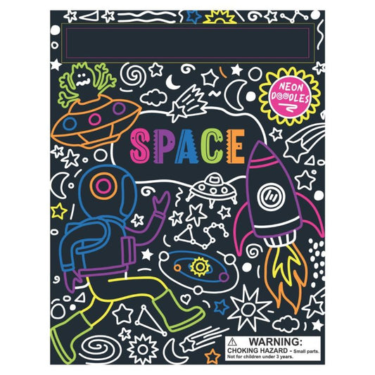 Neon Doodles Book: Space