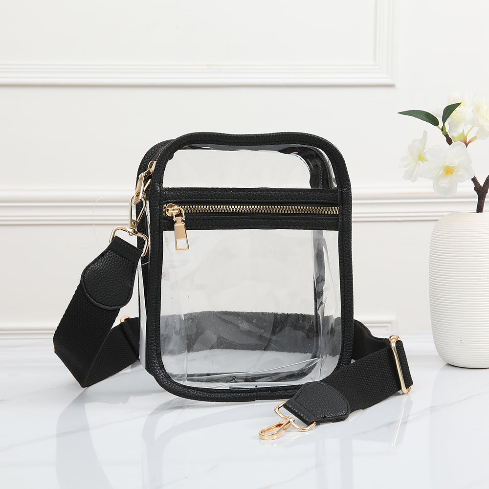 Clear Black Crossbody Bag