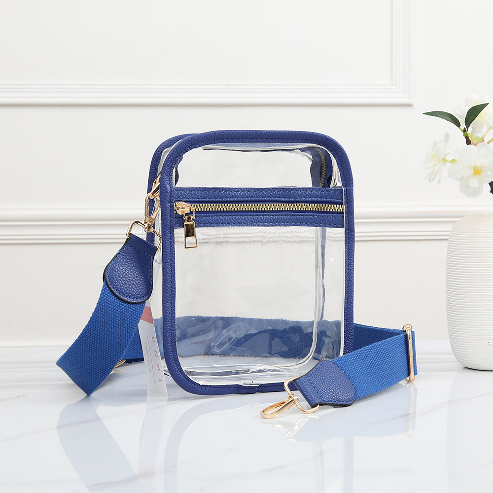 Clear Blue Crossbody Bag