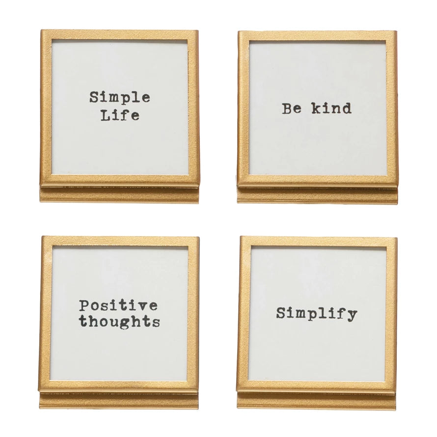 Gold Square Framed Quote