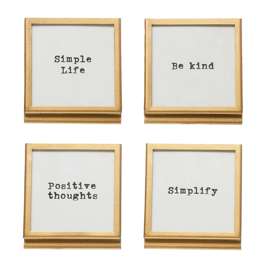 Gold Square Framed Quote