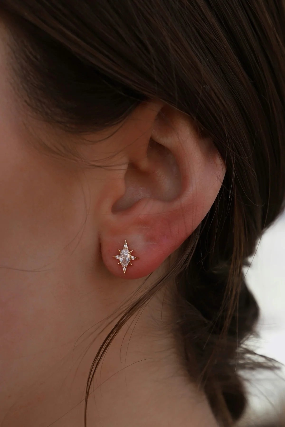 Starlight Gold CZ Studs
