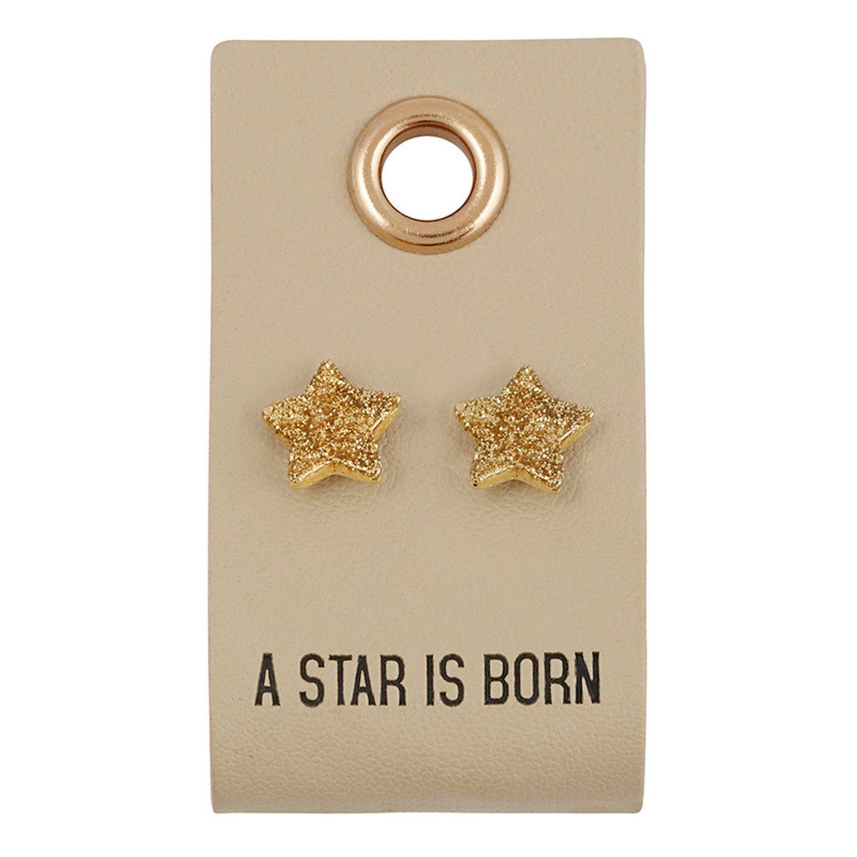 Leather Tag Earrings-1 set
