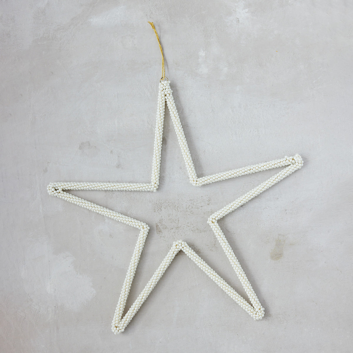 Pearl Beaded Star Ornament
