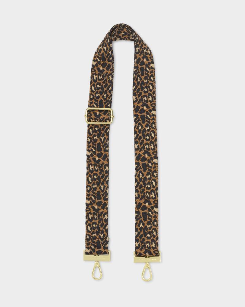 Canvas Bag Strap - Taupe Camel Leopard
