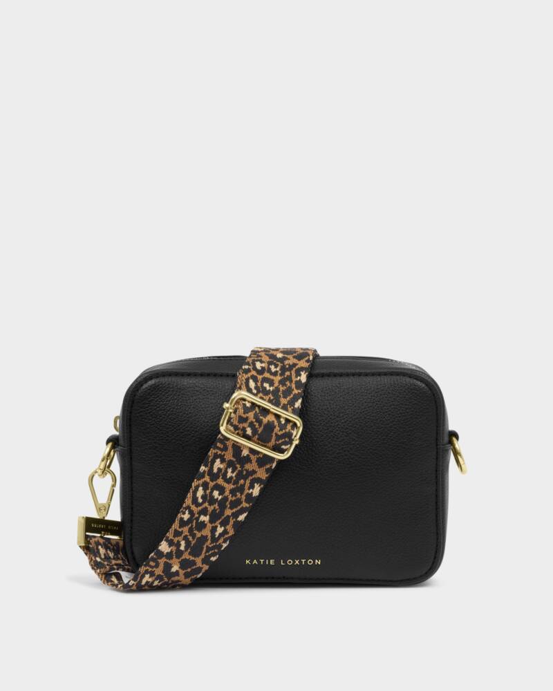 Canvas Bag Strap - Taupe Camel Leopard