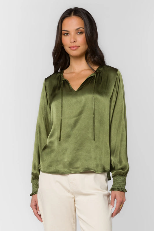 Penny Satin Thyme Top