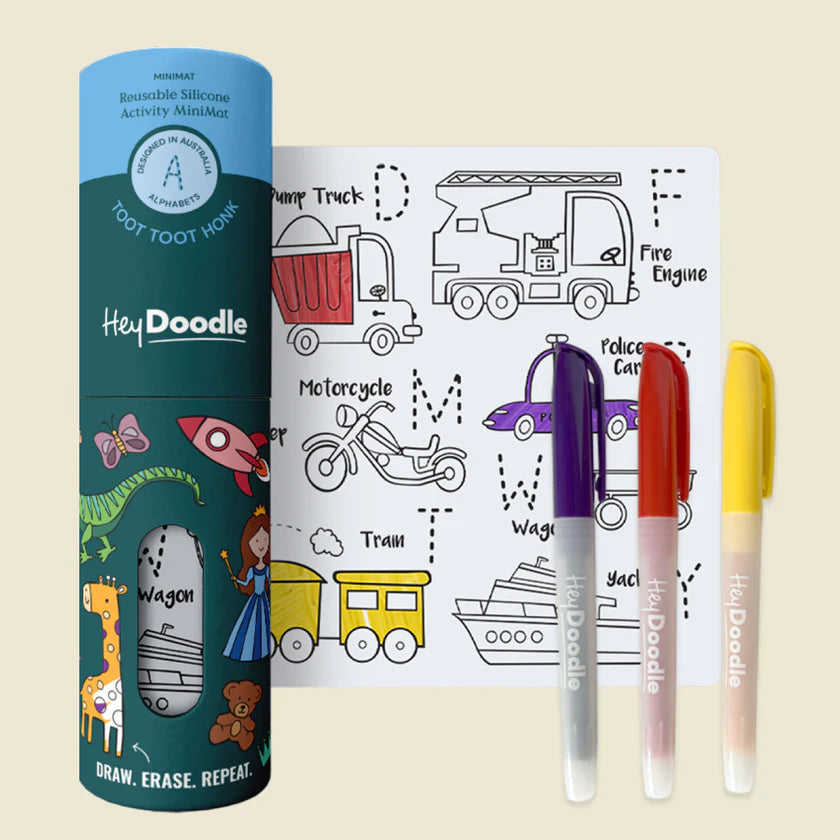 Toot Toot Honk - Mini Coloring & Doodle Mat