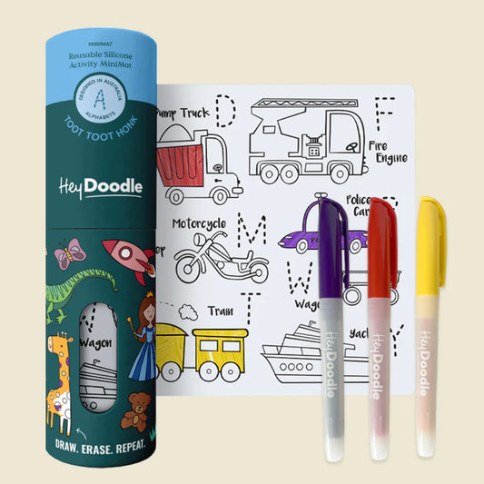 Toot Toot Honk - Mini Coloring & Doodle Mat