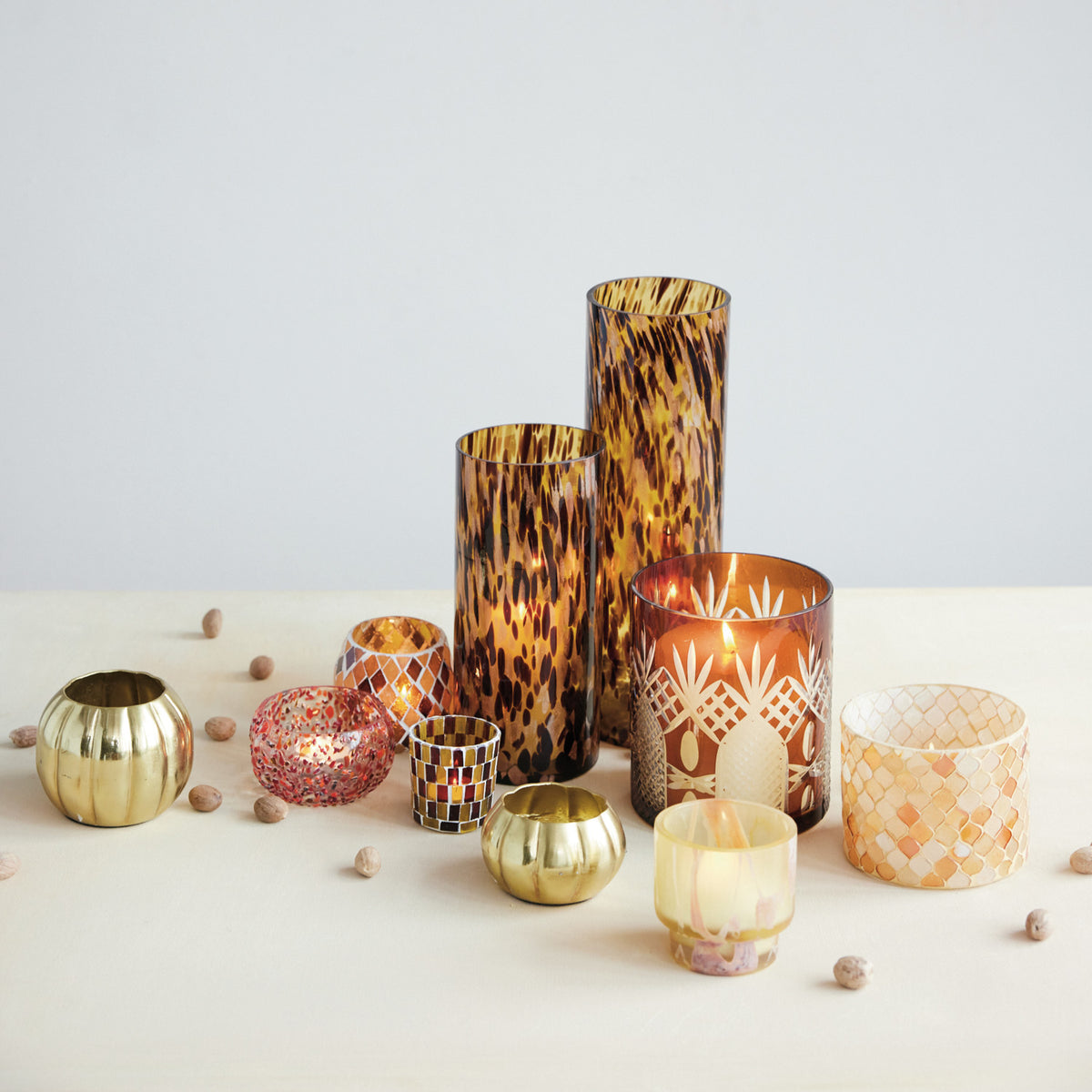Tortoise Glass Hurricane
