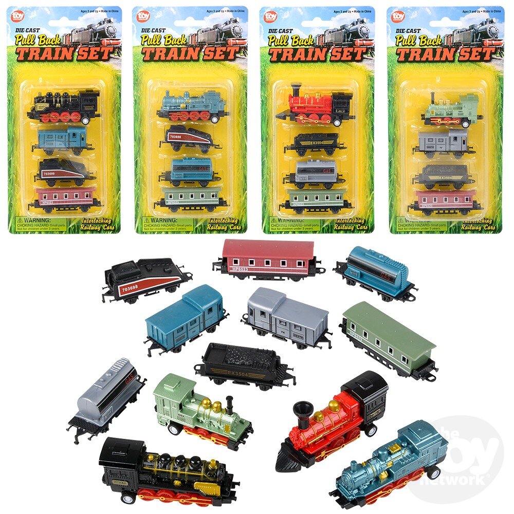 Die-Cast Pull Back Locomotive Train Set