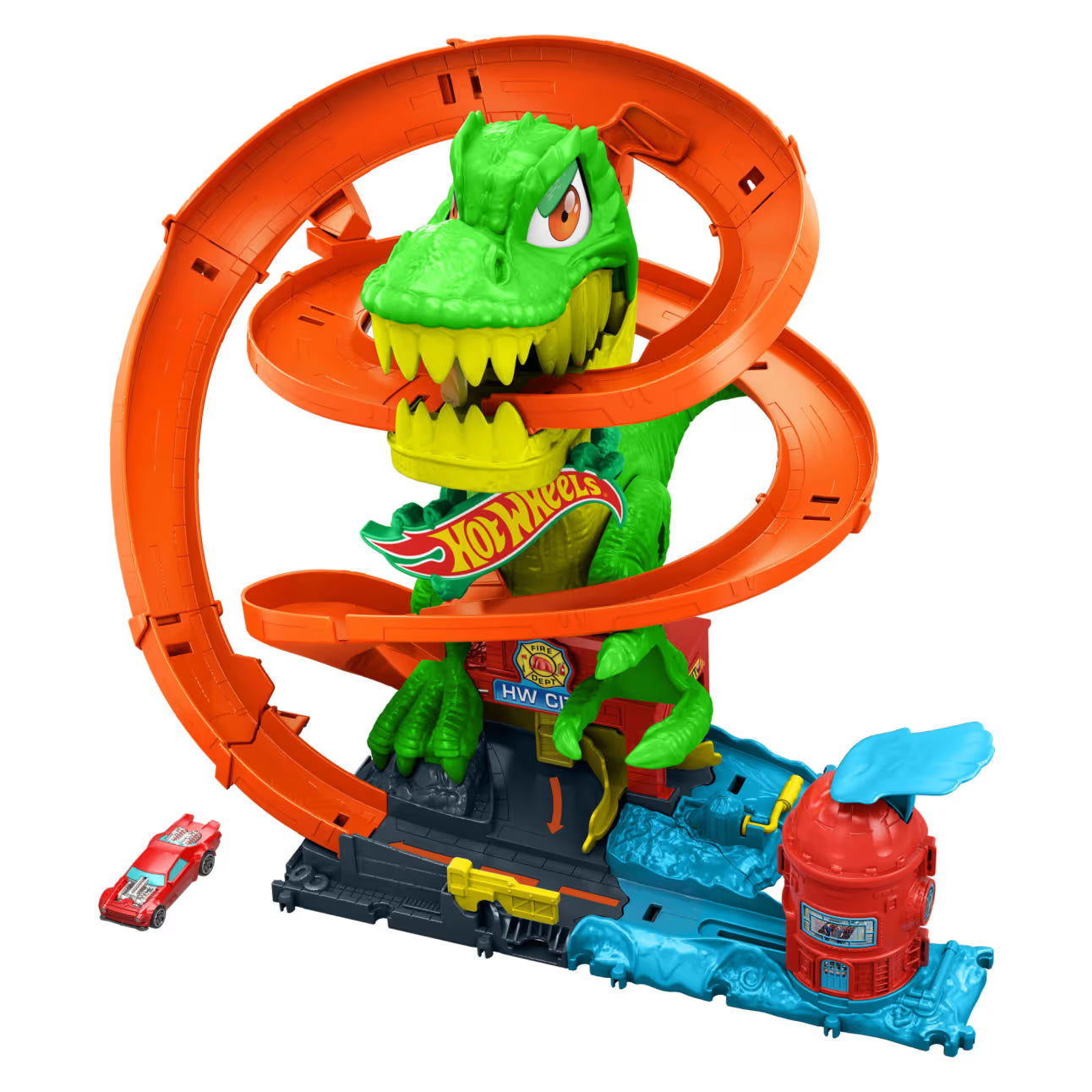 Hot Wheels® City TRex vs. Fire Station
