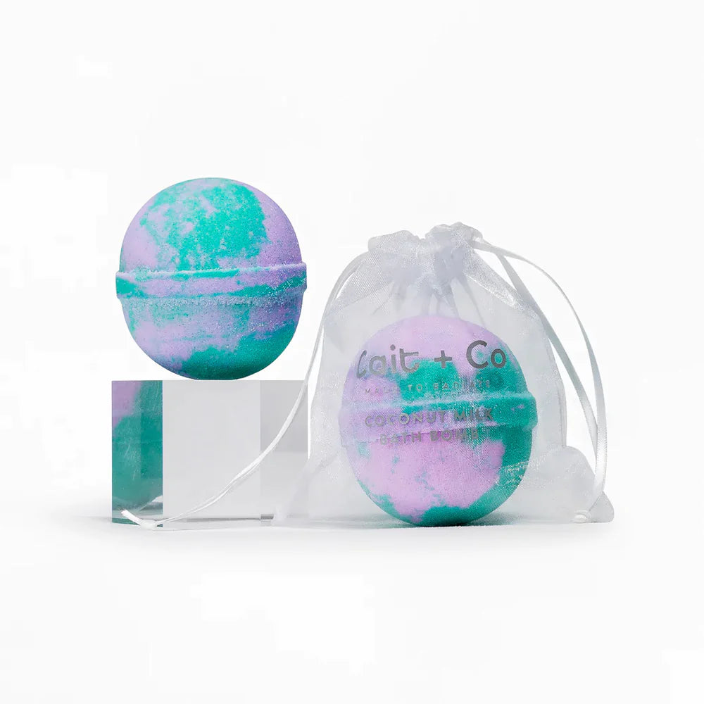 Turquoise Coconut Milk Bath Bomb