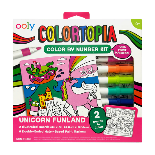 Colortopia: Paint Marker By Number Kit - Unicorn Funland
