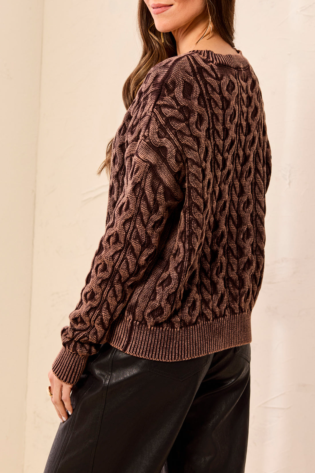 Saddlebrown Crewneck Sweater