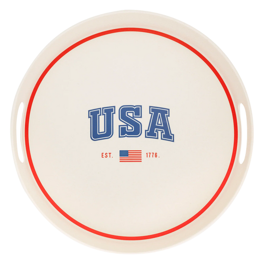 USA Round Serving Tray